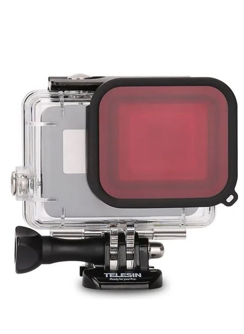 TELESIN GP-WTP-501 Waterproof Housing Case for GoPro Hero 7 White and Hero 7 Silver, Underwater 45M Diving Camera Lens Cover Protector, GoPro Photography Accessories