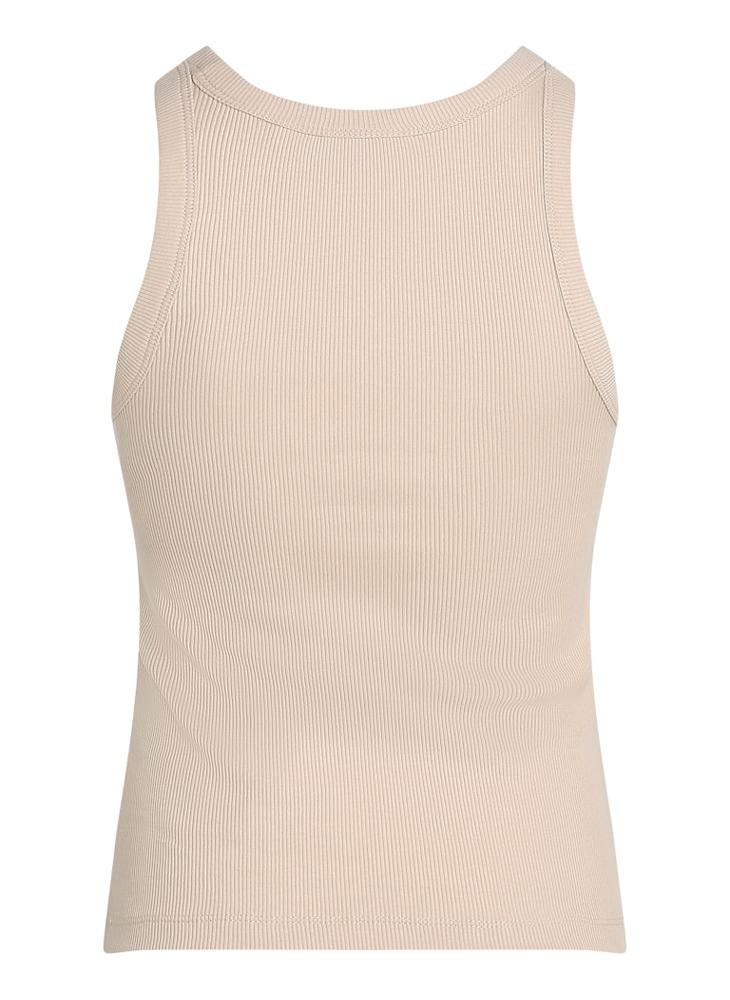 Logo Ribbed Tank Top