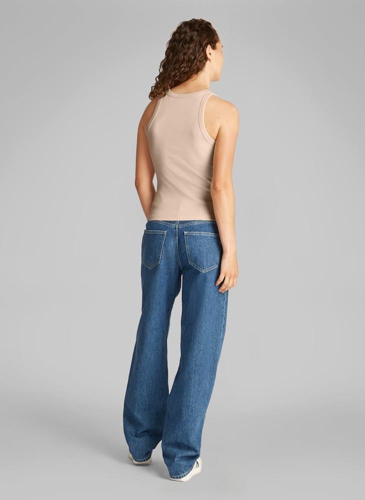 Logo Ribbed Tank Top