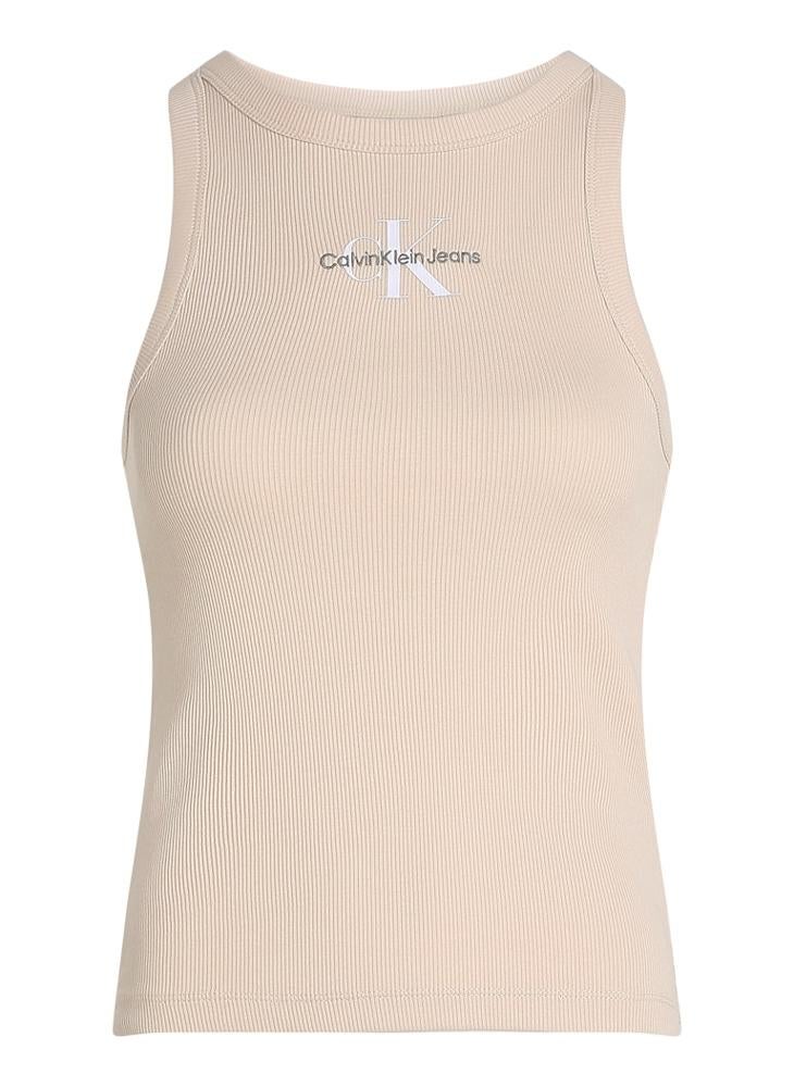 Logo Ribbed Tank Top
