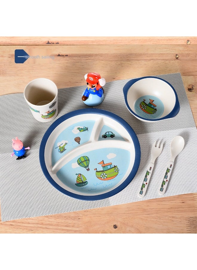 Cute Cartoon Children's Bamboo Fiber Dinnerware