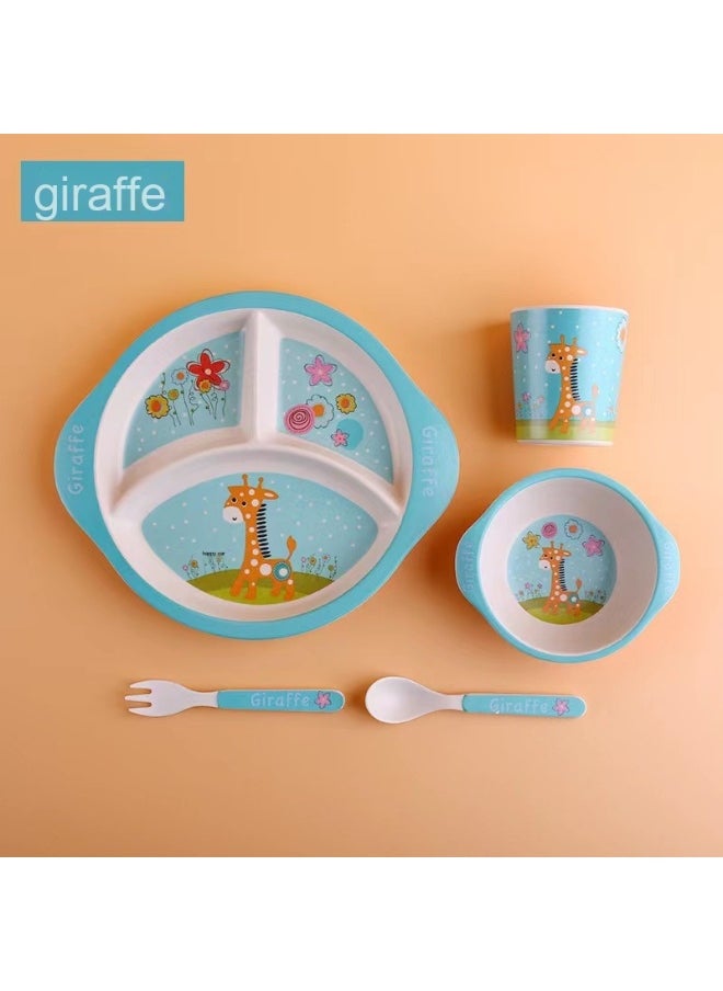 Cute Cartoon Children's Bamboo Fiber Dinnerware