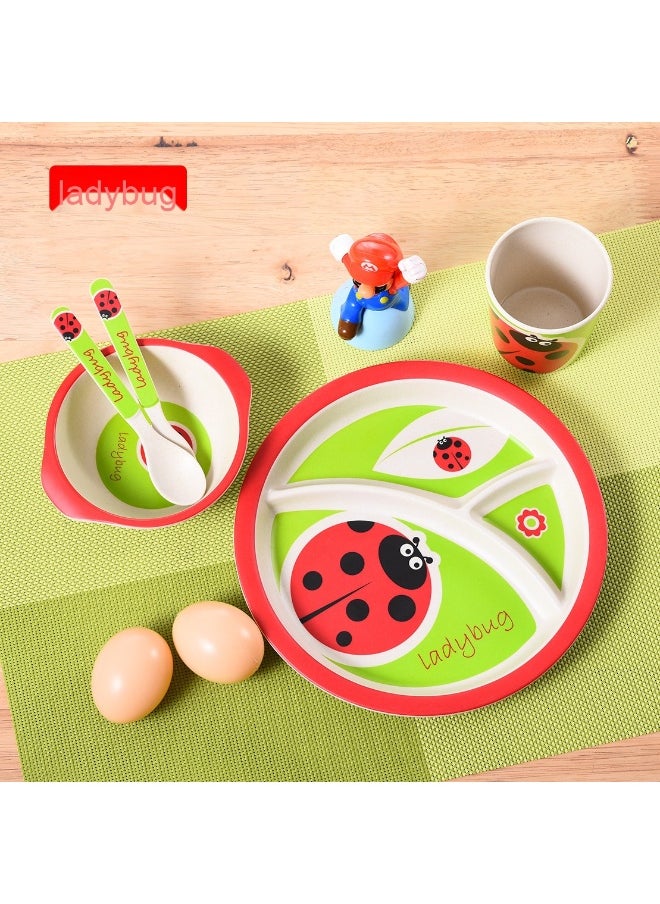 Cute Cartoon Children's Bamboo Fiber Dinnerware