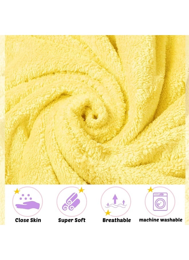 Reginary 4 Pack Baby Hooded Towels Coral Fleece Baby Bath Towels 30 x 30 Inch Soft Absorbent Hooded Bath Blanket for Newborn Toddler Infant Boy Girl Shower Gift Supplies