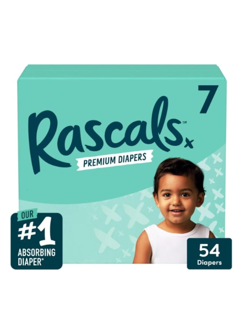 Premium Baby Diapers - Comfortable & Leak-Proof Diaper for Babies 17+ kg - Soft & Gentle Diapers Size 7 - Jumbo Box (54 Count)