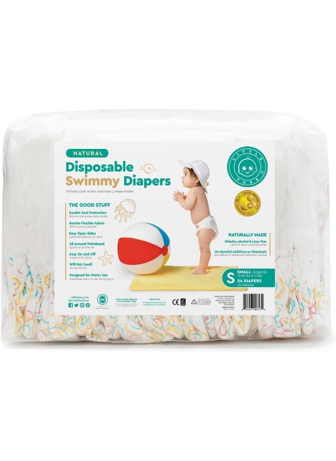 Products On The Go Little Toes Disposable Swimmy Diapers Small, 24