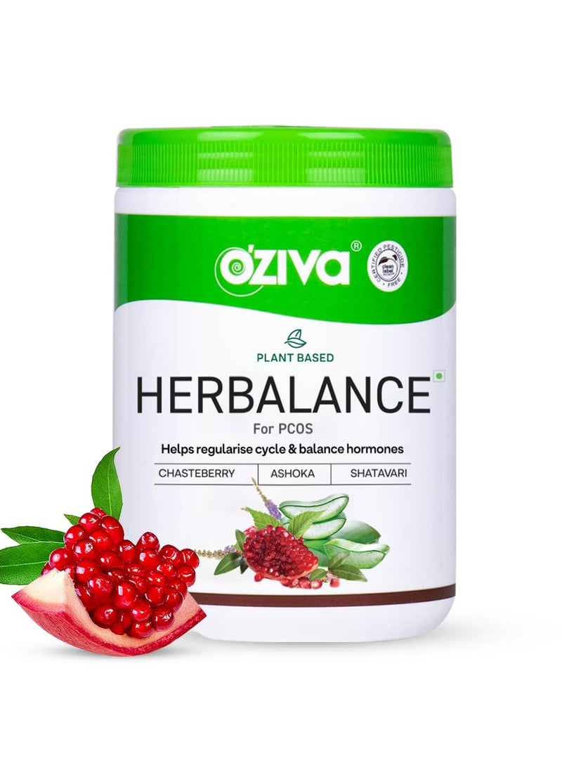 Plant Based HerBalance PCOS Supplements Women 200g Myo Inositol ChasteBerry Shatavari Better Cycle Hormonal Balance