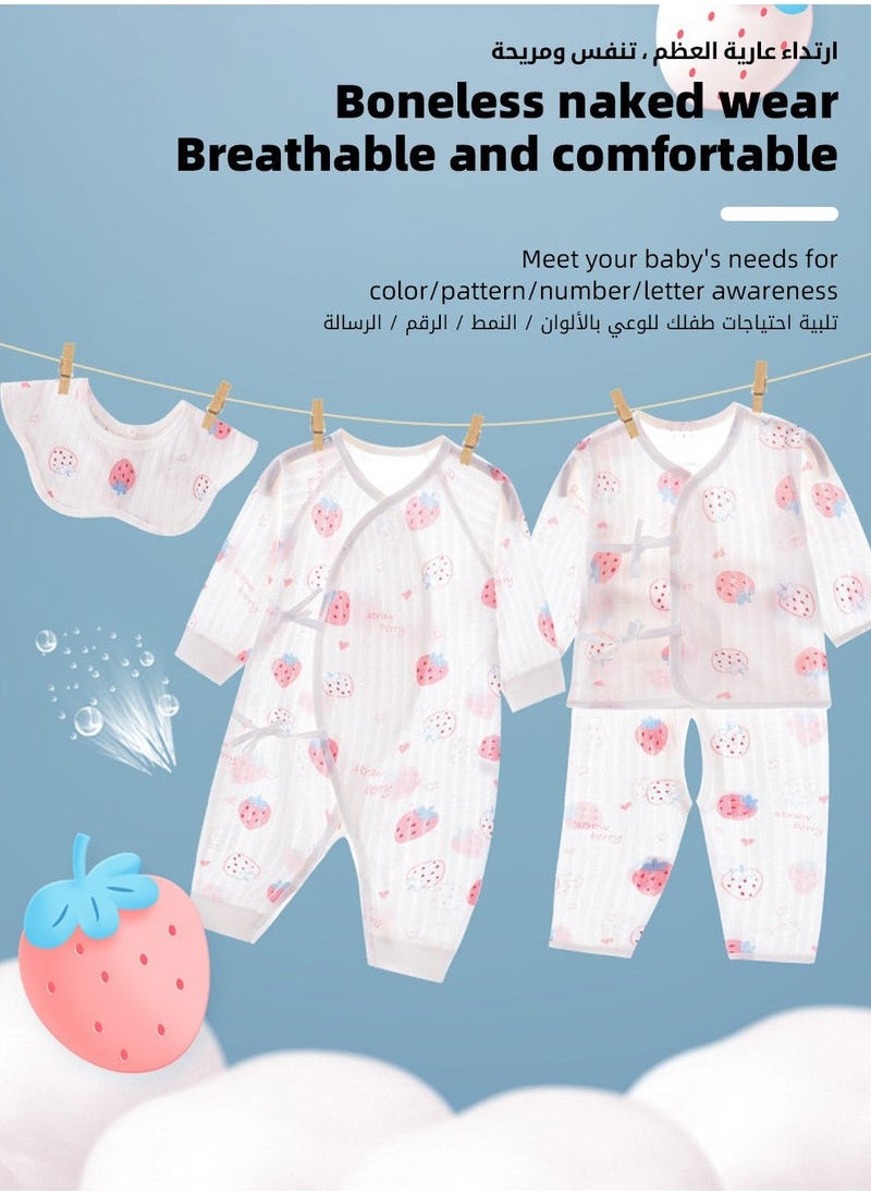24PCS Newborn Baby Gift Set, Newborn Layette Gift Set for Boys and Girls, Babies Essential Clothes Accessories with Baby Blanket, 100% Premium Cotton, for Spring Summer Autumn Winter Four Seasons 59CM for 0-3 Month