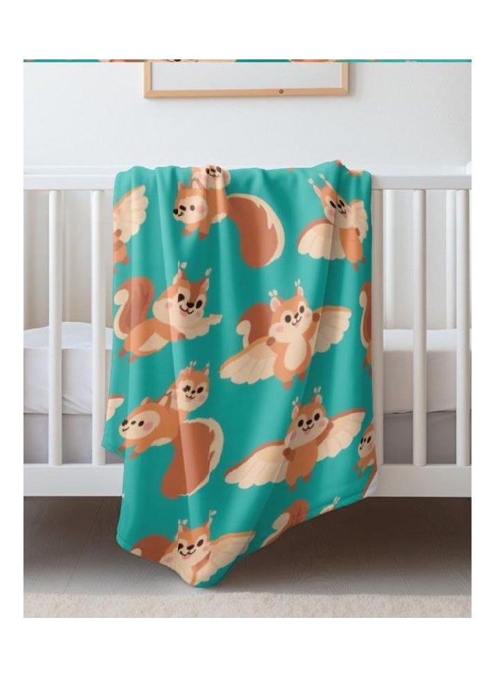 Children's or student cartoon flannel thin blanket (warm and comfortable, suitable for sleep, games) 100cm*150cm - 1124