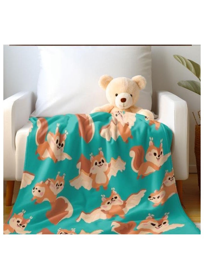Children's or student cartoon flannel thin blanket (warm and comfortable, suitable for sleep, games) 100cm*150cm - 1124