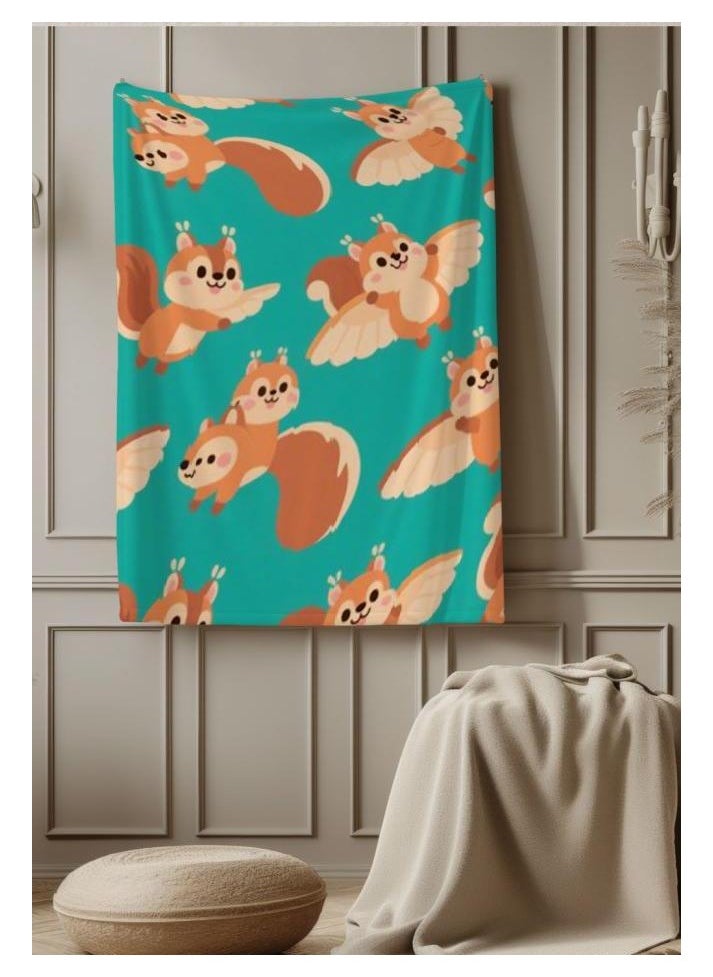 Children's or student cartoon flannel thin blanket (warm and comfortable, suitable for sleep, games) 100cm*150cm - 1124