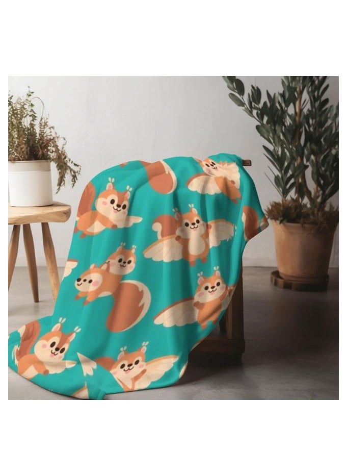 Children's or student cartoon flannel thin blanket (warm and comfortable, suitable for sleep, games) 100cm*150cm - 1124
