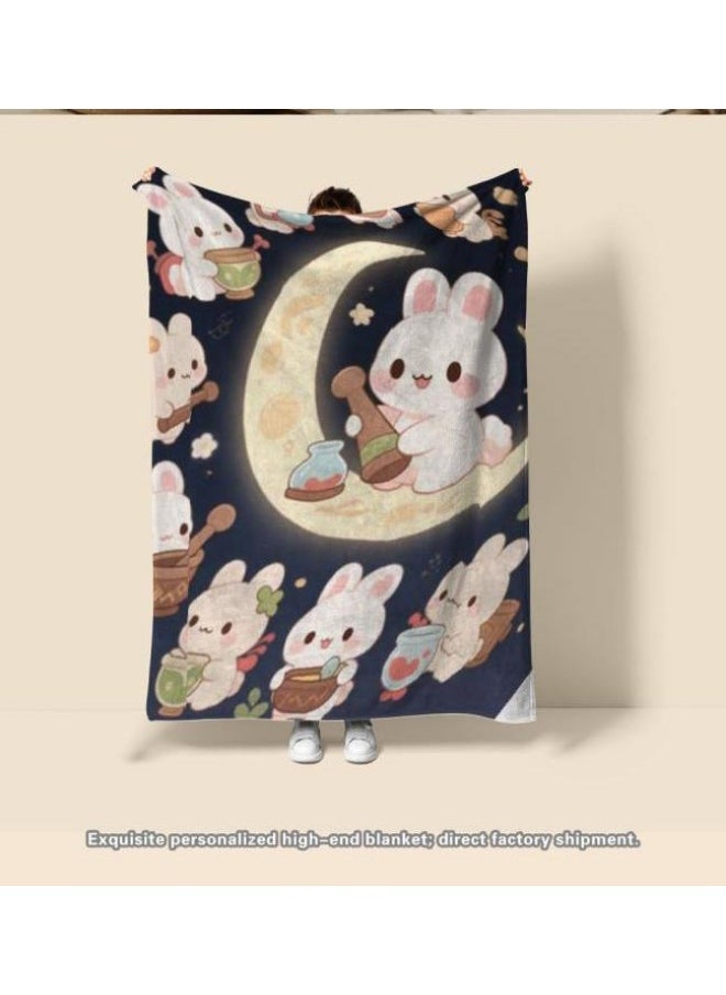 Flannel thin blanket (warm and comfortable, suitable for sleep, gaming, dust removal and sandproof) 150cm*200cm - 215