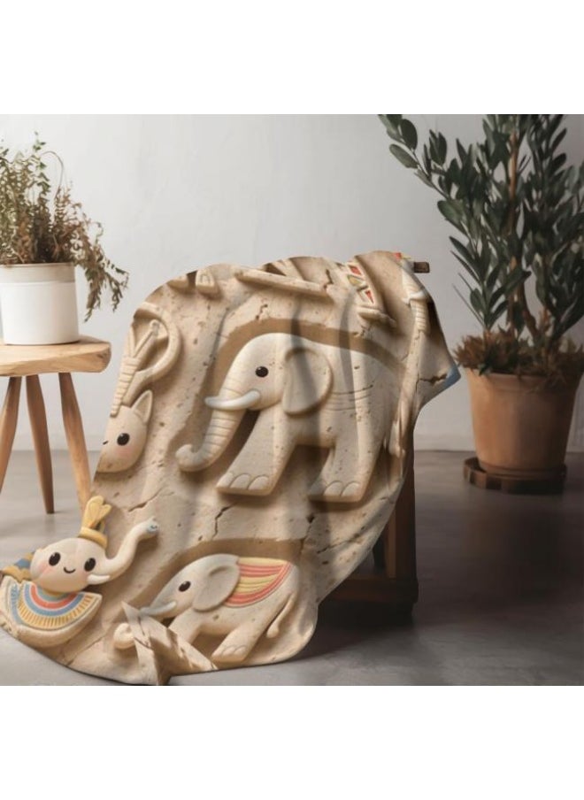 Children's or student cartoon flannel thin blanket (warm and comfortable, suitable for sleep, games) 100cm*150cm - 1028