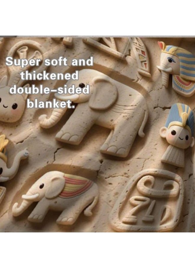 Children's or student cartoon flannel thin blanket (warm and comfortable, suitable for sleep, games) 100cm*150cm - 1028