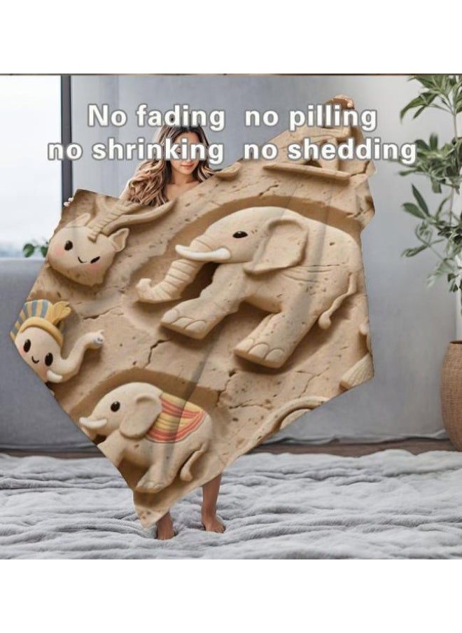 Children's or student cartoon flannel thin blanket (warm and comfortable, suitable for sleep, games) 100cm*150cm - 1028