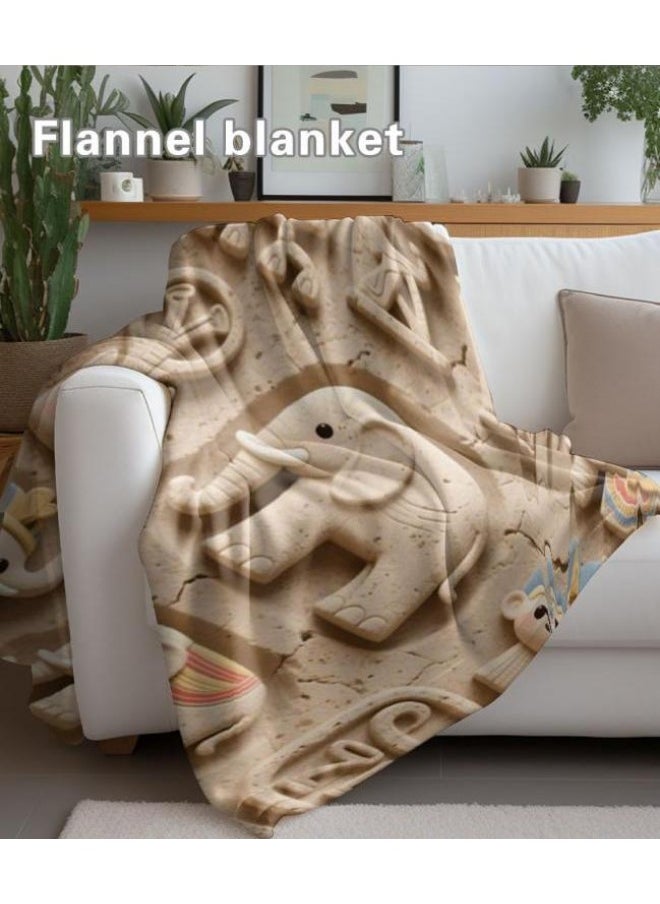 Children's or student cartoon flannel thin blanket (warm and comfortable, suitable for sleep, games) 100cm*150cm - 1028