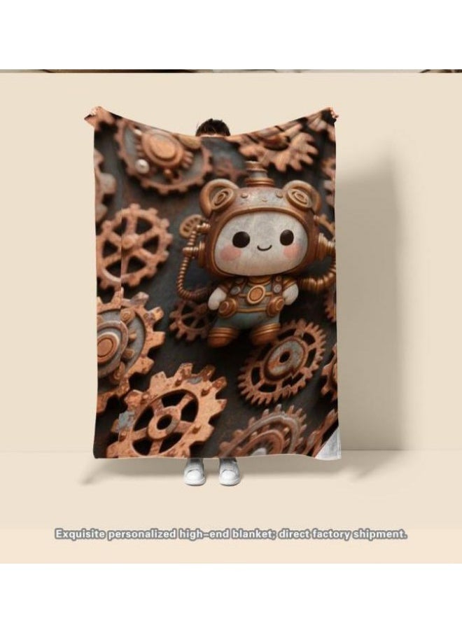 Flannel thin blanket (warm and comfortable, suitable for sleep, gaming, dust removal and sandproof) 150cm*200cm - 205