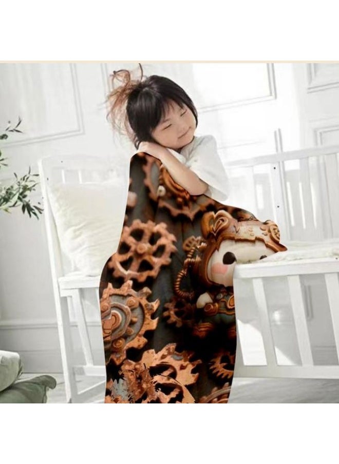 Flannel thin blanket (warm and comfortable, suitable for sleep, gaming, dust removal and sandproof) 150cm*200cm - 205