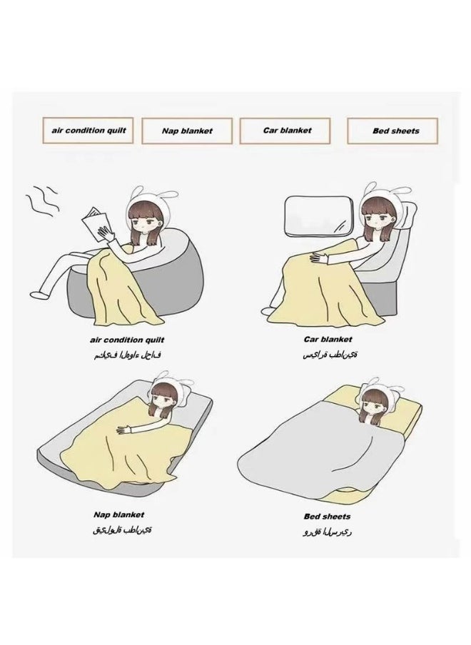 Flannel thin blanket (warm and comfortable, suitable for sleep, gaming, dust removal and sandproof) 150cm*200cm - 214