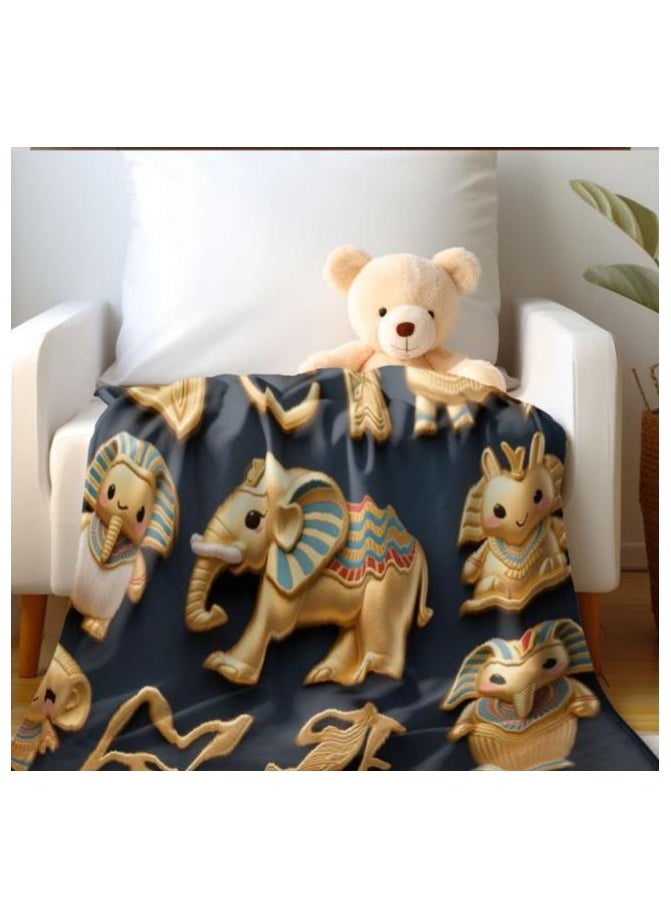Children's or student cartoon flannel thin blanket (warm and comfortable, suitable for sleep, games) 100cm*150cm