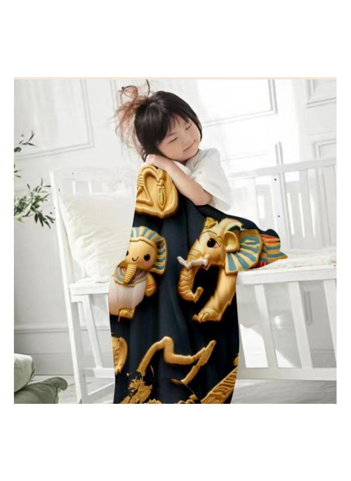 Children's or student cartoon flannel thin blanket (warm and comfortable, suitable for sleep, games) 100cm*150cm