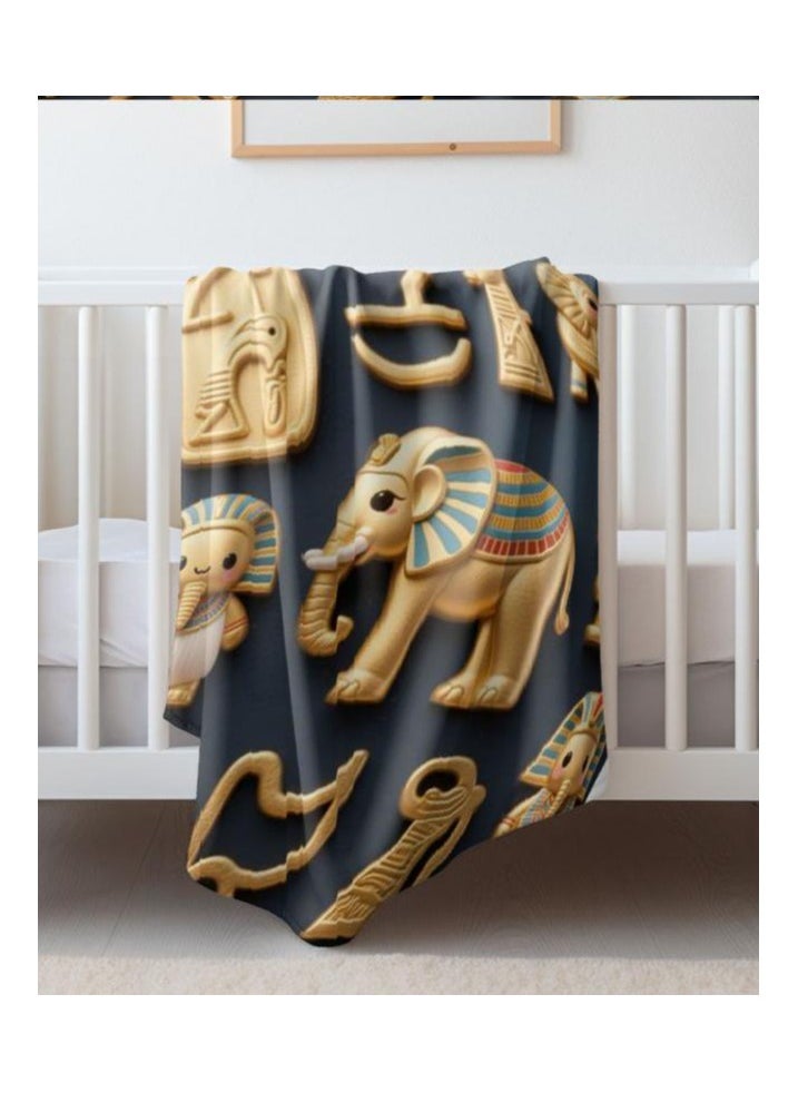 Children's or student cartoon flannel thin blanket (warm and comfortable, suitable for sleep, games) 100cm*150cm