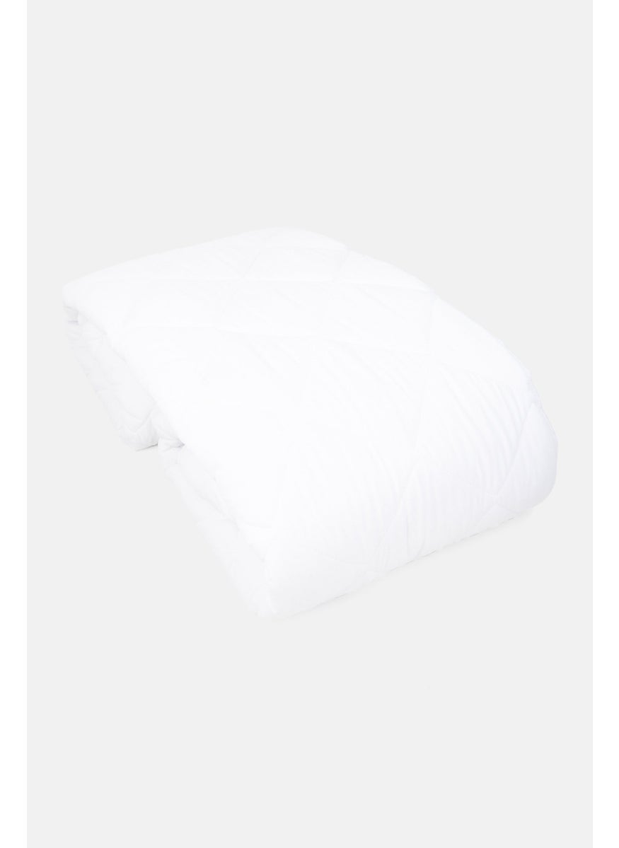 Queen Size Mattress Padded Protector 150 x 200 cm, White
