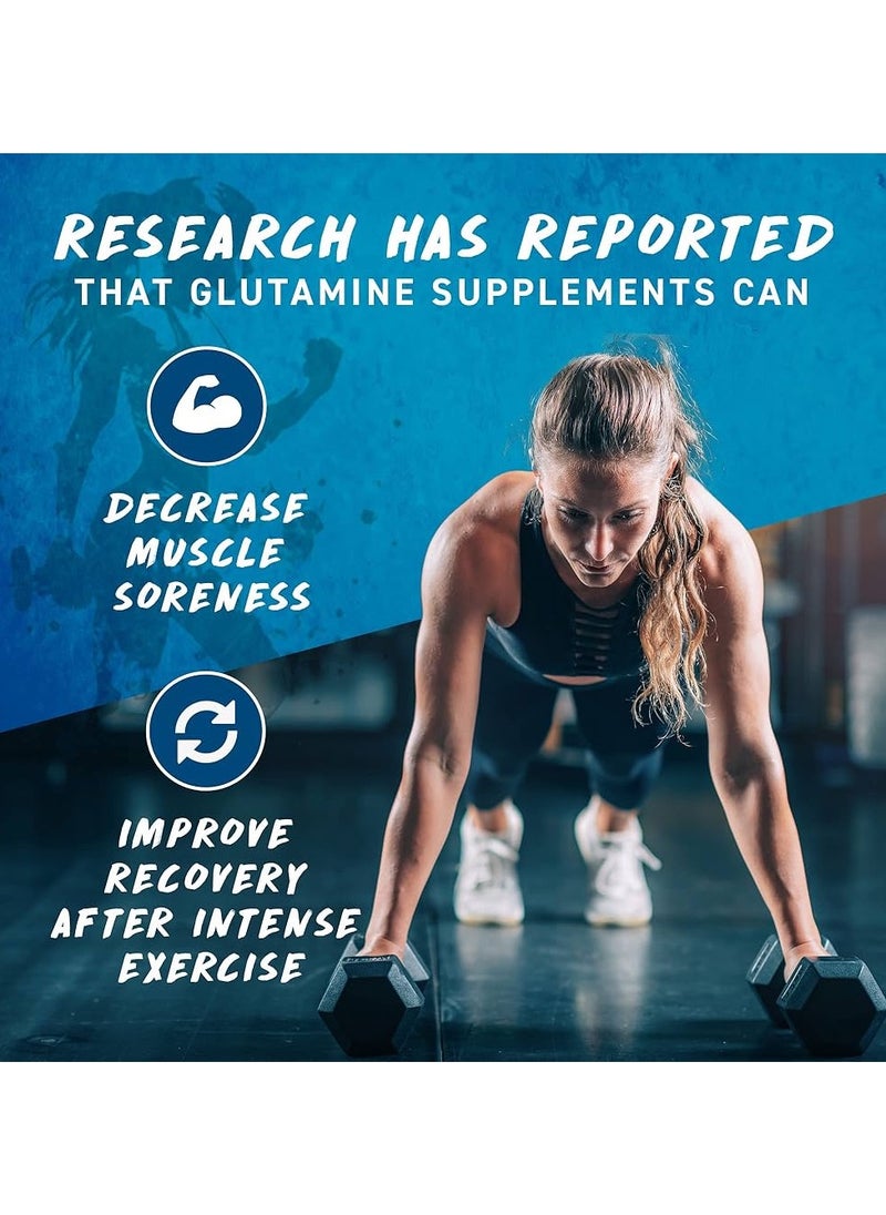 L-Glutamine Powder, Amino Acid, Muscle Strength & Recovery, Unflavoured, 250g, 50 Servings