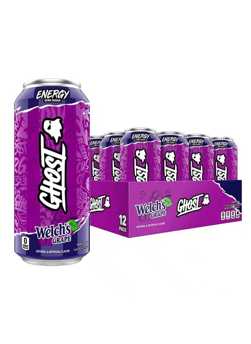 Ghost RTD 473ml Welch's Grape Flavor – Pack of 12