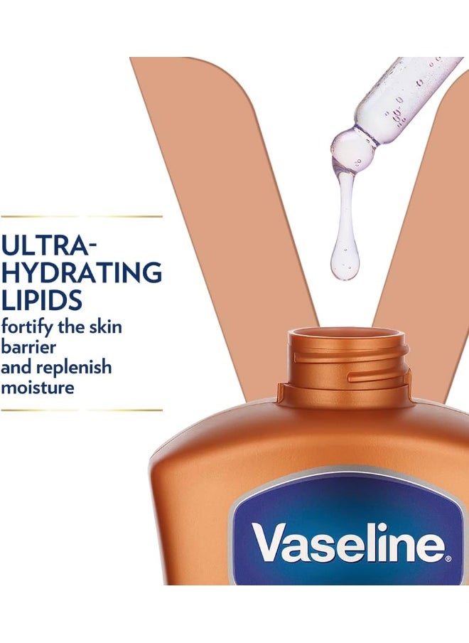 Vaseline Intensive Care Body Lotion for Dry to Very Dry Skin, Cocoa Radiant, Fast-Absorbing, 72hr Moisturising, 3 x 400ml