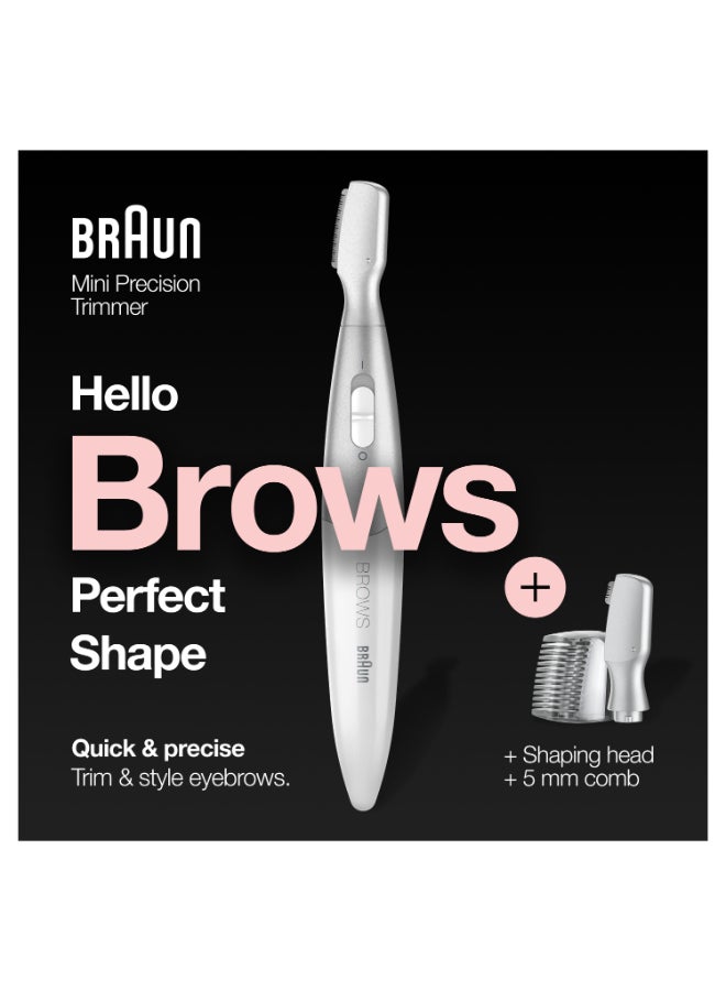 Silk Finish Precision Hair Remover - Quick And High Precision Head White / Silver
