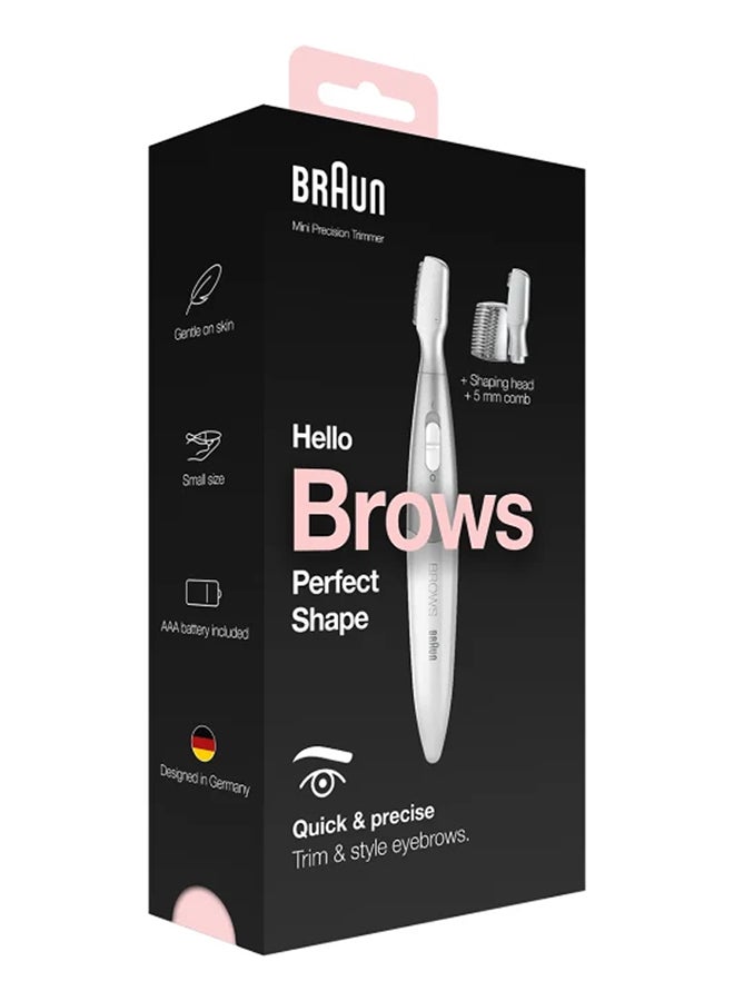 Silk Finish Precision Hair Remover - Quick And High Precision Head White / Silver