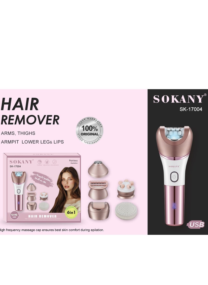 SOKANY Multi Functional 6-In-1 Hair Removal Device, Women's Home And Outdoor Hair Removal Tool