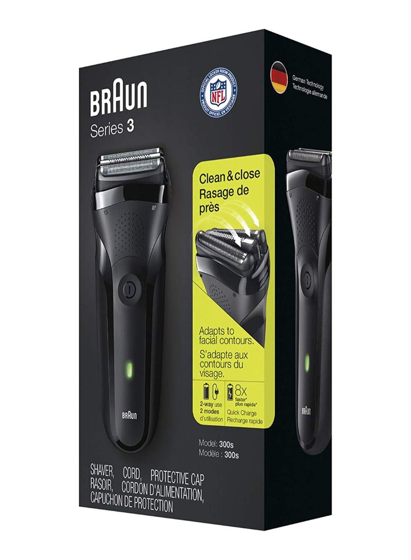 Cordless Electric Foil Shaver Black