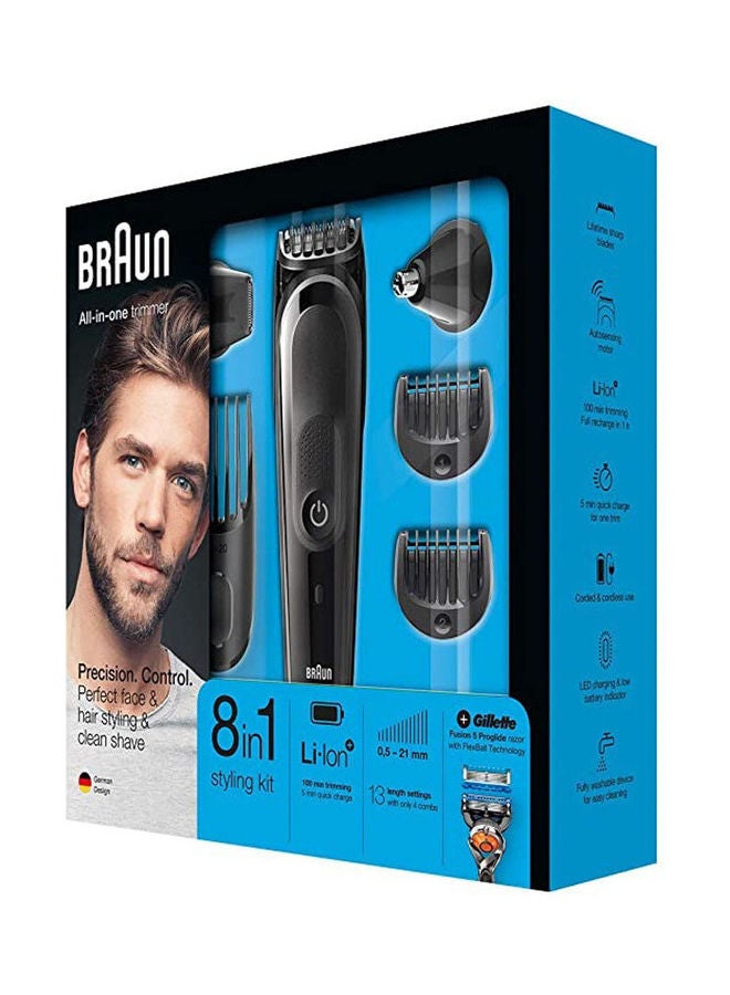 8 In 1 Trimmer MGK5060 With 6 Attachments Black