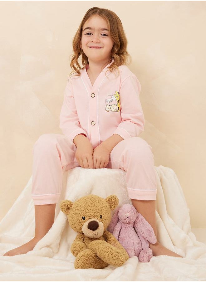 Graphic Print Shirt & Pyjama Set