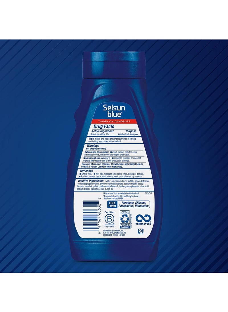 Selsun Blue Medicated Anti-dandruff Shampoo with Menthol, 11 fl. oz., Maximum Strength, Selenium Sulfide 1%