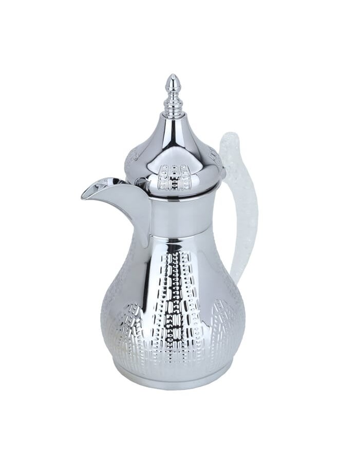 Haila thermos, silver, engraved with crystal hand, 0.7 litres