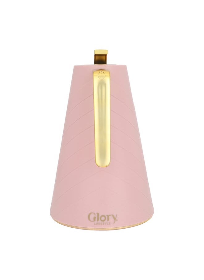 Glory Pro Thermos Dark Pink With Golden Handle 1L