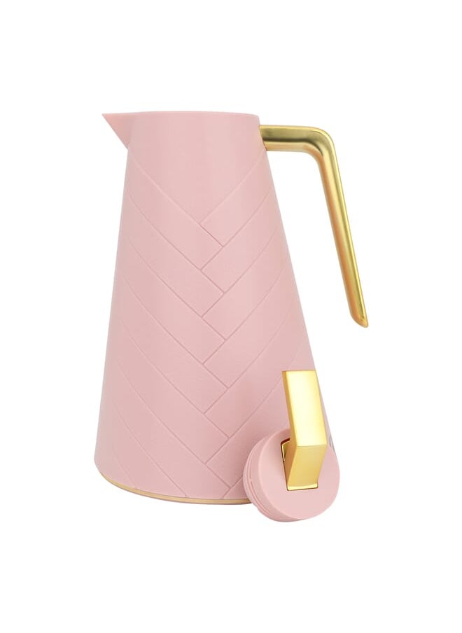 Glory Pro Thermos Dark Pink With Golden Handle 1L