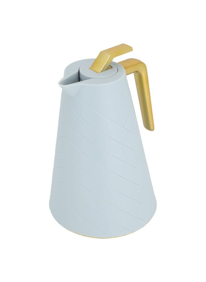 Glory Pro Thermos Light Blue With Golden Handle 1L