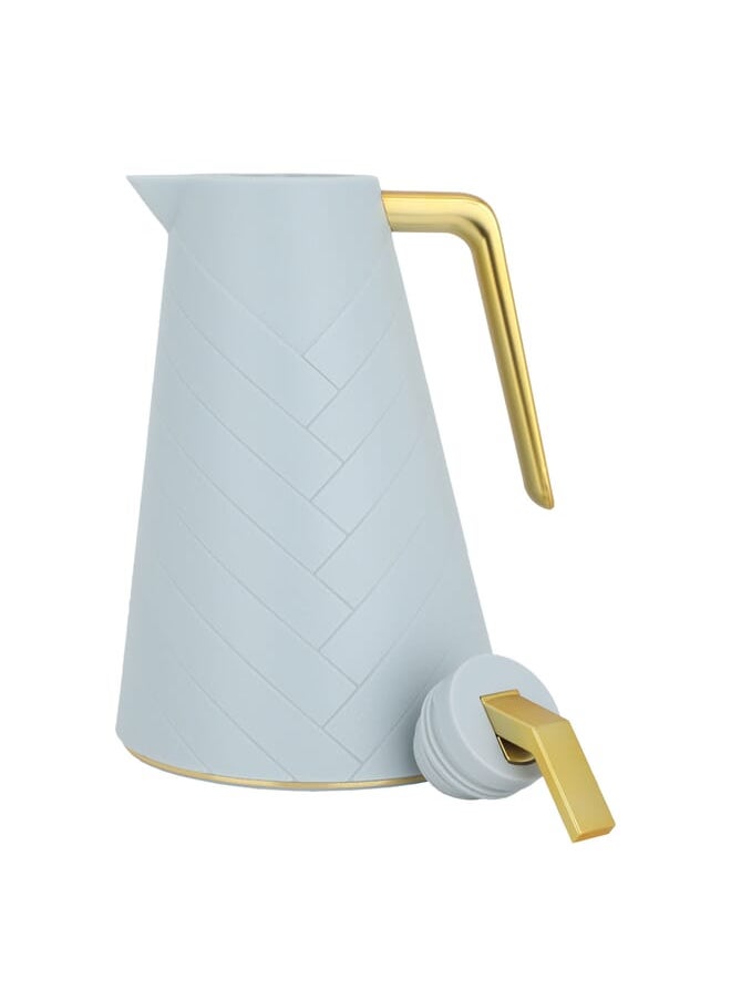 Glory Pro Thermos Light Blue With Golden Handle 1L