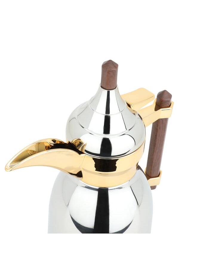 Dallah Shahd Silver With Dark Wooden Handle 0.35L