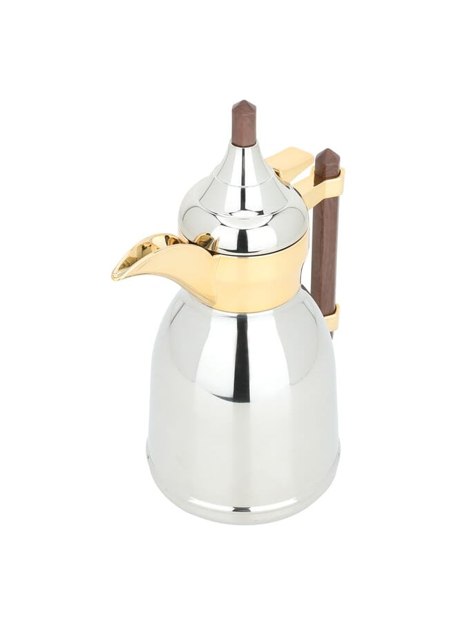 Dallah Shahd Silver With Dark Wooden Handle 0.35L