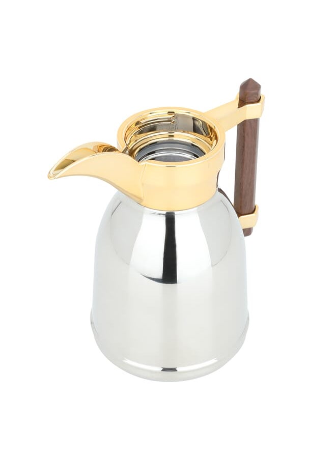 Dallah Shahd Silver With Dark Wooden Handle 0.35L