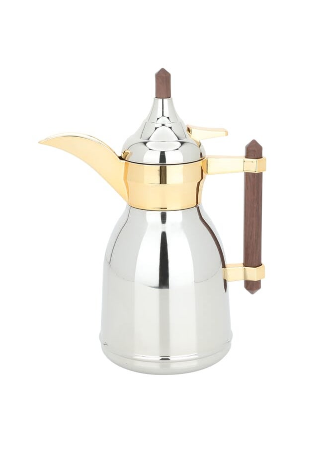 Dallah Shahd Silver With Dark Wooden Handle 0.35L