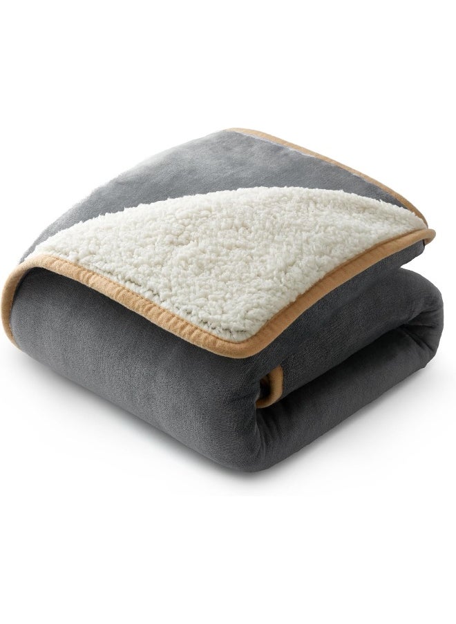Bedsure Waterproof Dog Blankets for Small Dogs - Small Cat Blanket Washable for Couch Protection- Sherpa Fleece Puppy Blanket, Soft Plush Reversible Throw Furniture Protector, 25