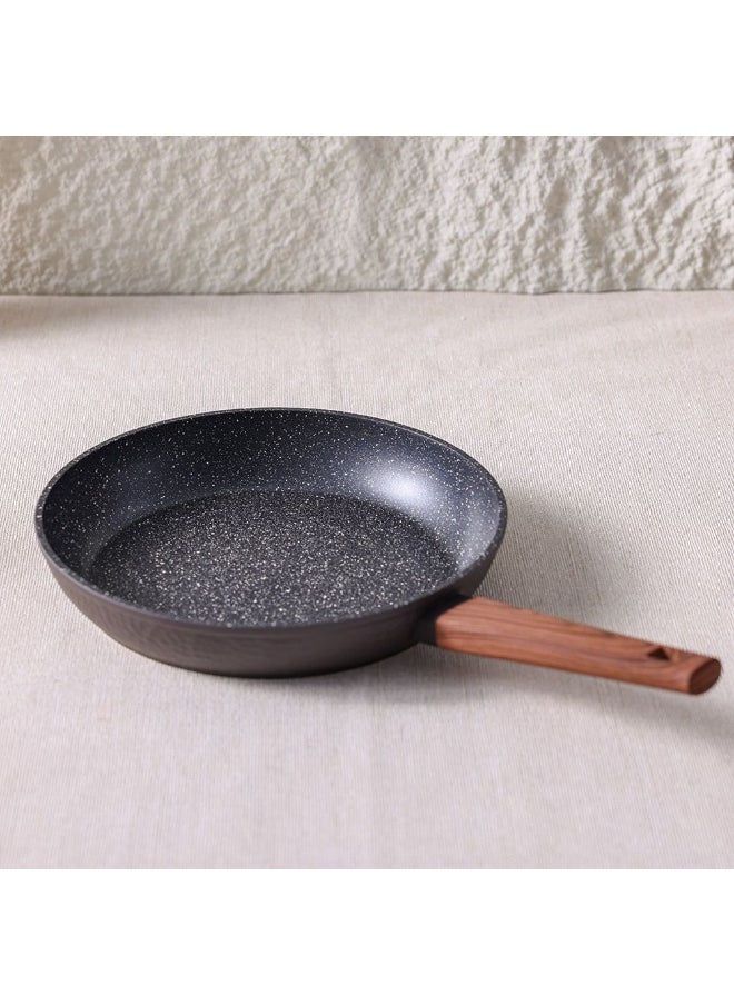 Chef's Delight Bistro Bliss Fry Pan – Non-Stick Durable Frying Pan for Gas & Induction Cooktops – Easy Clean Cooking Pan for Eggs, Meats, Vegetables, Kitchen 28x5.2cm - Brown