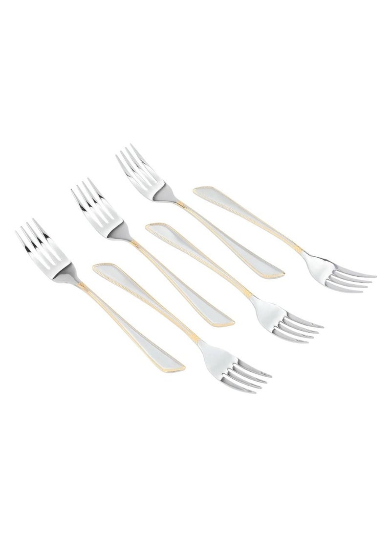 A Set Of 24-Piece Silver And Golden Steel Spoons